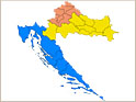 Mapa Chorvtsko